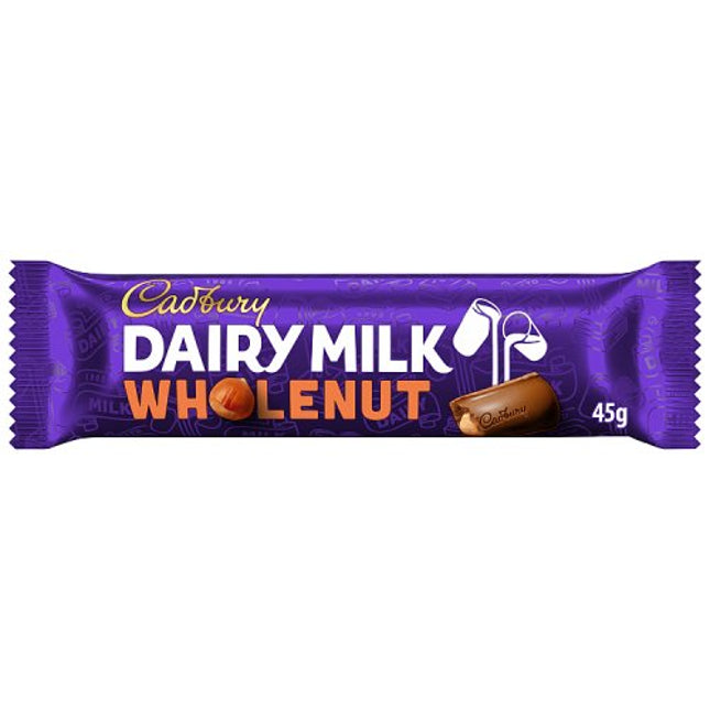 Cadbury Dairy Milk Whole Nut Chocolate Bar 45g