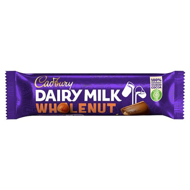 Cadbury Dairy Milk Whole Nut Chocolate Bar 45g