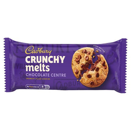 Cadbury Crunchy Melts Chocolate Centre Chocolate Chip Cookie Biscuits156g