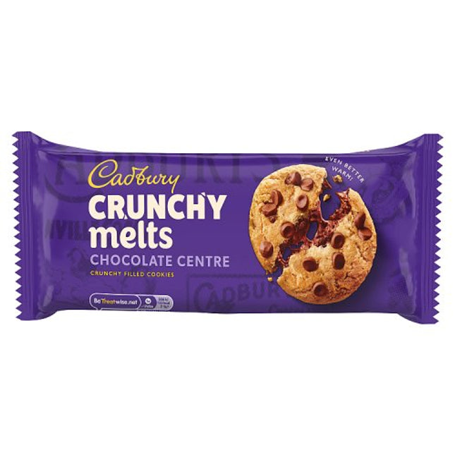 Cadbury Crunchy Melts Chocolate Centre Chocolate Chip Cookie Biscuits156g