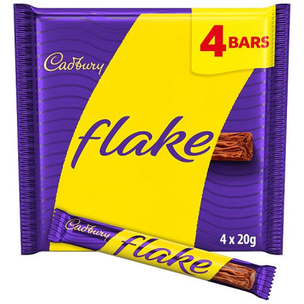 Cadbury Flake Chocolate Bar 4 Pack Multipack 80g