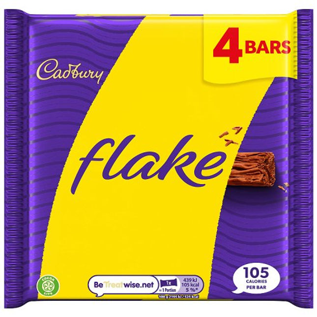 Cadbury Flake Chocolate Bar 4 Pack Multipack 80g
