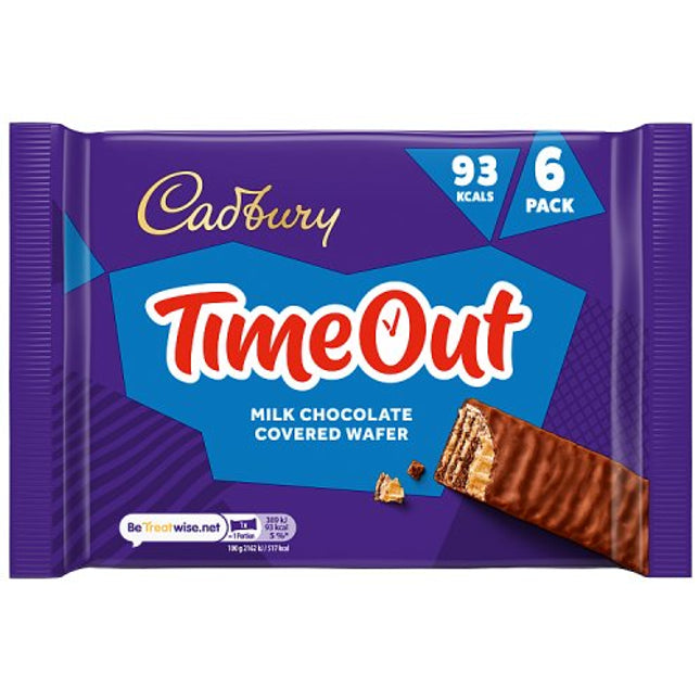 Cadbury Time Out Bar 6 Pack Multipack 108g