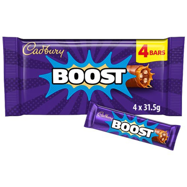 Cadbury Boost Chocolate Bar 4 Pack Multipack 126g