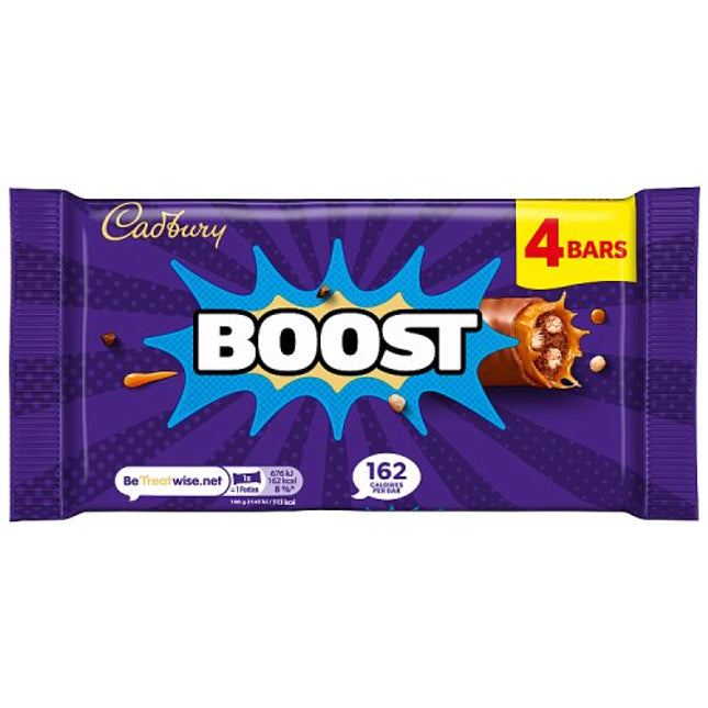 Cadbury Boost Chocolate Bar 4 Pack Multipack 126g