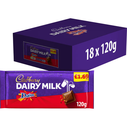 Cadbury Dairy Milk Daim Chocolate Bar £1.69 PMP 120g
