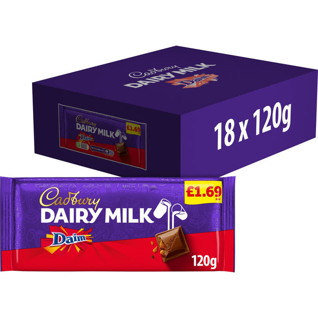 Cadbury Dairy Milk Daim Chocolate Bar £1.69 PMP 120g