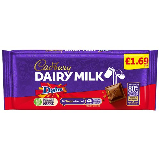 Cadbury Dairy Milk Daim Chocolate Bar £1.69 PMP 120g