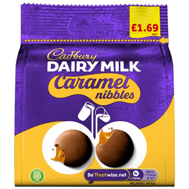 Cadbury Caramel Nibbles Chocolate Bag 85g £1.69
