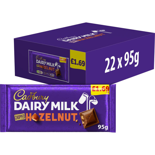 Cadbury Dairy Milk Chopped Nut Chocolate Bar 95g £1.69