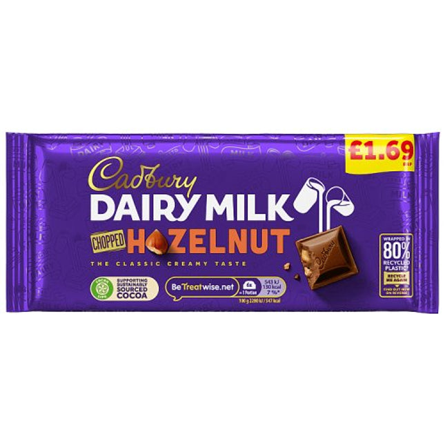 Cadbury Dairy Milk Chopped Nut Chocolate Bar 95g £1.69