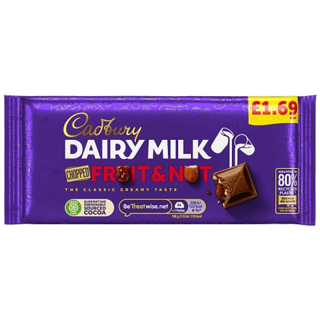 Cadbury Dairy Milk Fruit and Nut Chocolate Bar £1.69 PMP 95g