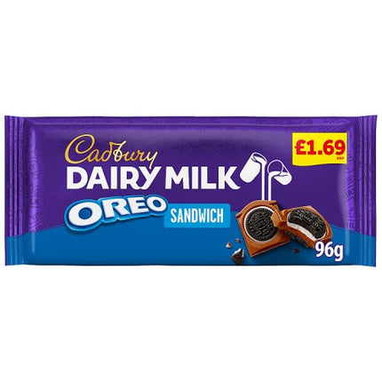 WIGIG Cadbury Dairy Milk Oreo Sandwich Chocolate Block 96g £1.69