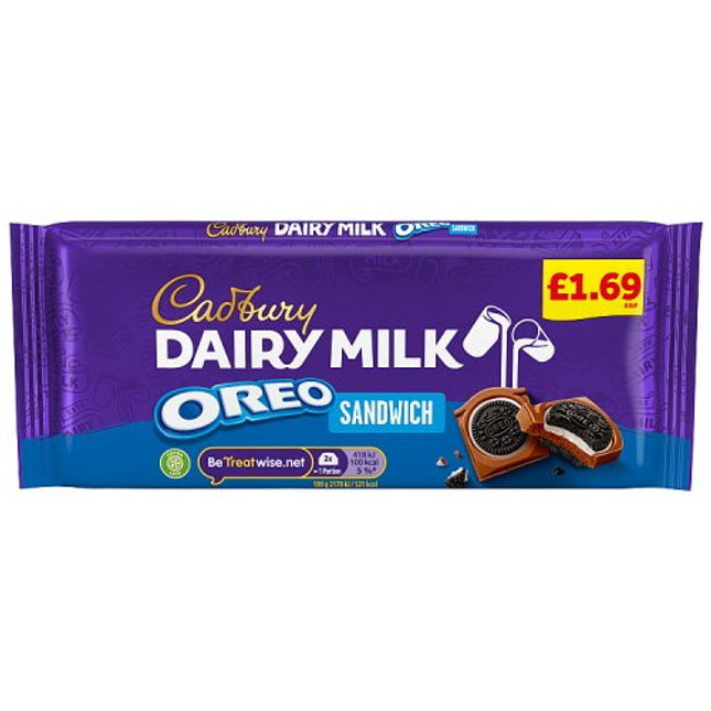 Cadbury Dairy Milk Oreo Sandwich Chocolate Block 96g £1.69