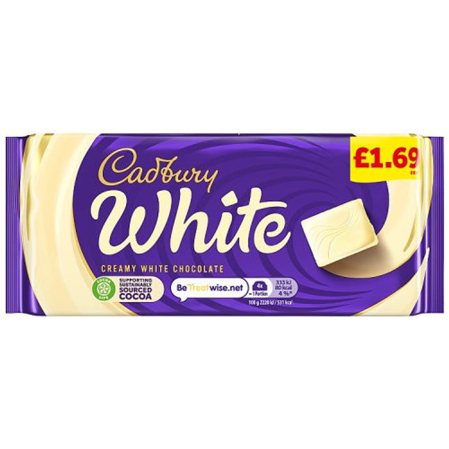 Cadbury Dairy Milk White Chocolate Bar PMP £1.69 90g