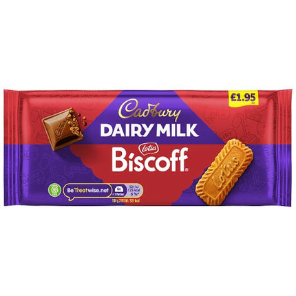 Cadbury Dairy Milk Biscoff Biscuit Chocolate Bar PMP £1.95 95g