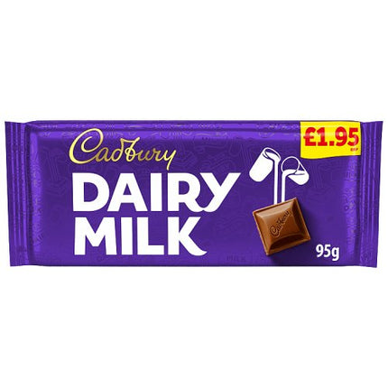 Cadbury Dairy Milk Chocolate Bar 95g £1.95