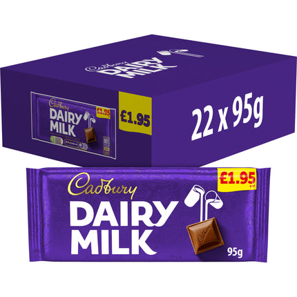 Cadbury Dairy Milk Chocolate Bar PMP £1.95 95g