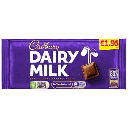 Cadbury Dairy Milk Chocolate Bar 95g £1.95