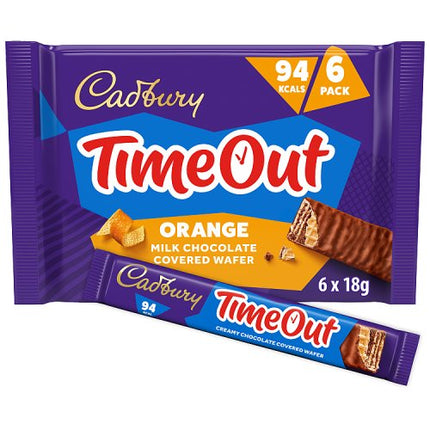 Cadbury Time Out Orange 6 Pack Multipack 108g