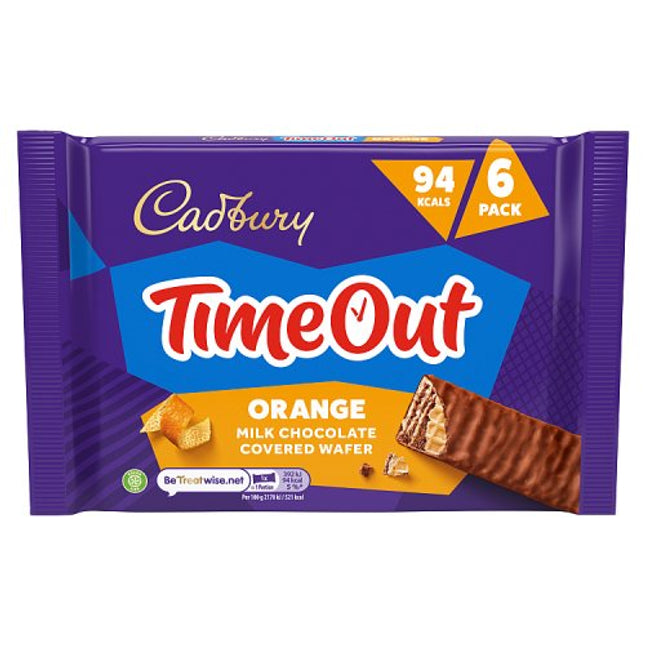 Cadbury Time Out Orange 6 Pack Multipack 108g