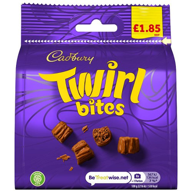 Cadbury Twirl Bites Chocolate Bag PMP £1.85 85g