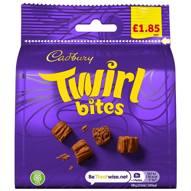 Cadbury Twirl Bites Chocolate Bag PMP £1.85 85g
