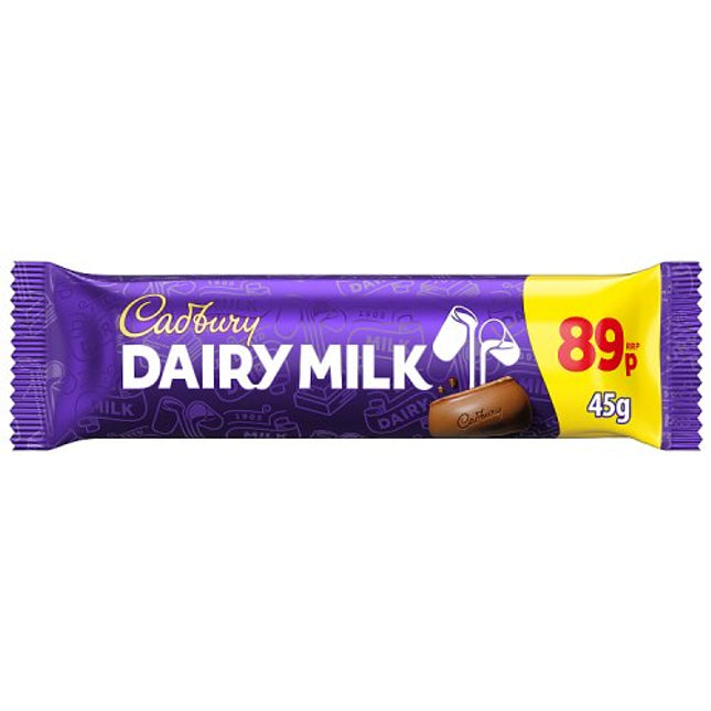 Cadbury Dairy Milk Chocolate Bar 45g 89p