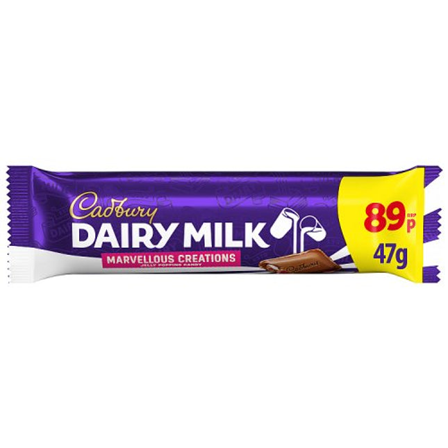Cadbury Dairy Milk Marvellous Creations Jelly Popping Chocolate Bar 47g 89p