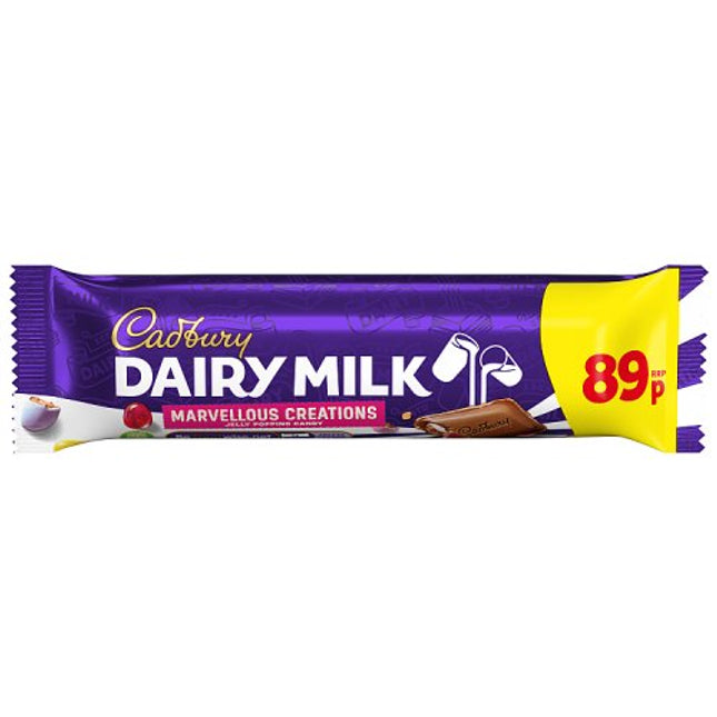 WIGIG Cadbury Dairy Milk Marvellous Creations Jelly Popping Chocolate Bar 47g 89p