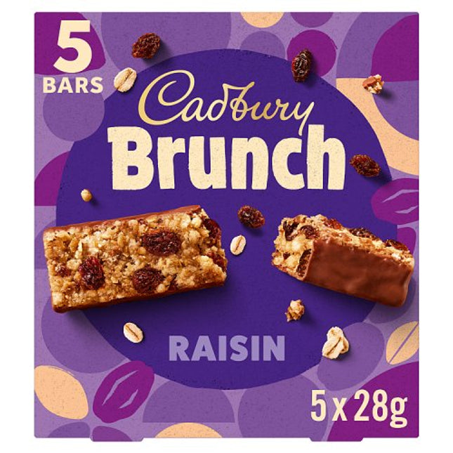 Cadbury Brunch Bar Raisin 5 Pack 140g