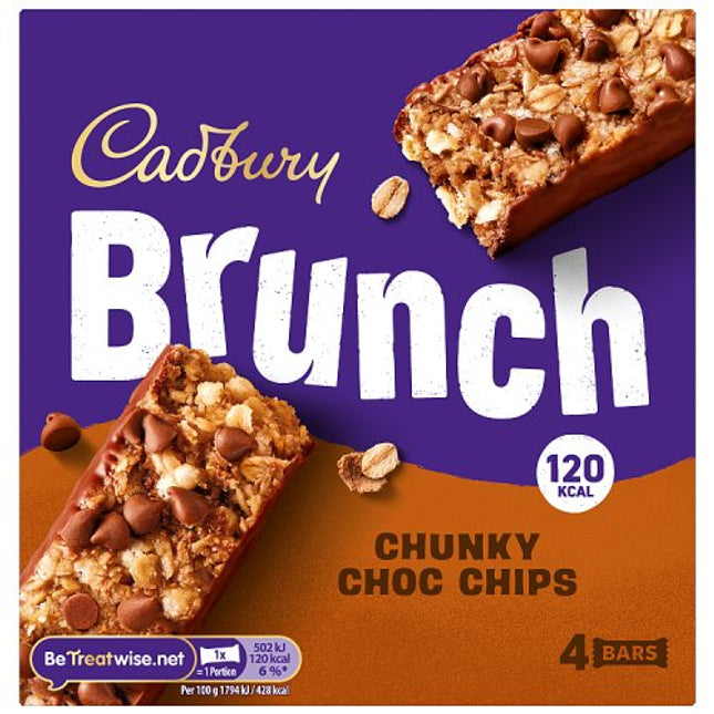 Cadbury Brunch Bar Chocolate Chip 4 pack 112g