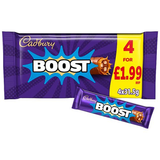Cadbury Boost Chocolate Bar 4 Pack Multipack £1.99 PMP 126g