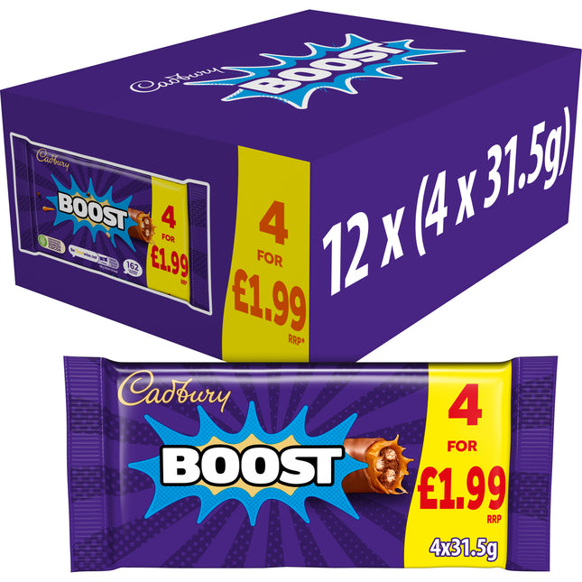 Cadbury Boost Chocolate Bar 4 Pack Multipack £1.99 PMP 126g