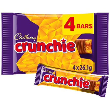 Cadbury Crunchie Chocolate Bar 4 Pack Multipack 104.4g