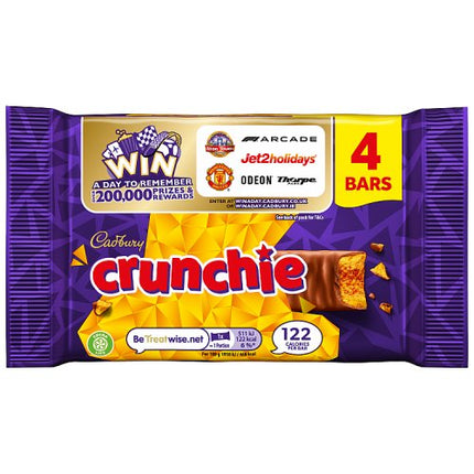 Cadbury Crunchie Chocolate Bar 4 Pack Multipack 104.4g