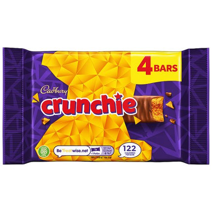 Cadbury Crunchie Chocolate Bar 4 Pack Multipack 104.4g