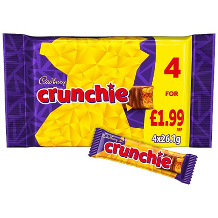 Cadbury Crunchie Bars 4 Pack 104.4g £1.99