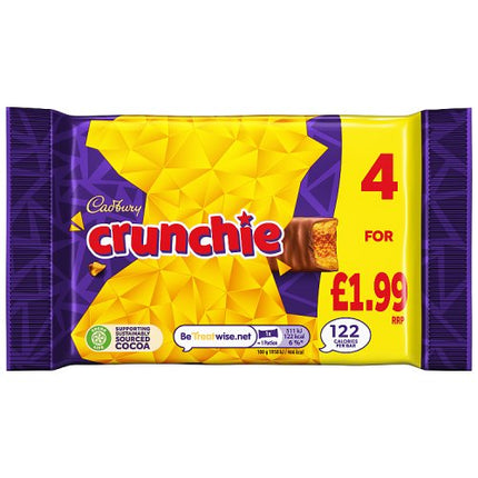 Cadbury Crunchie Bars 4 Pack 104.4g £1.99
