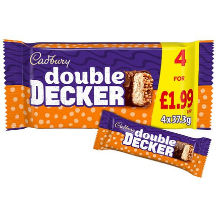 Cadbury Double Decker Chocolate Bar 4 Pack Multipack £1.99 PMP 149.2g