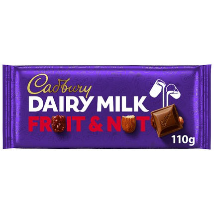 Cadbury Dairy Milk Fruit and Nut Chocolate Bar 110g