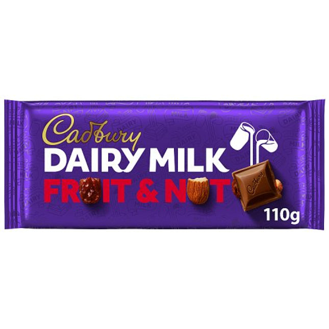 Cadbury Dairy Milk Fruit and Nut Chocolate Bar 110g