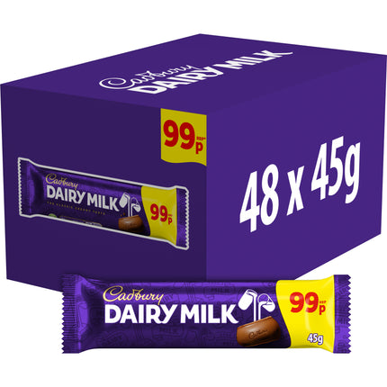 Cadbury Dairy Milk Chocolate Bar 45g £0.99