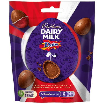 Cadbury Dairy Milk Daim Mini Chocolate Eggs Bag 77g
