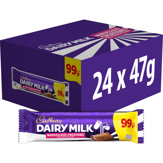 Cadbury Marvellous Creations Jelly Popping Candy Chocolate Bar 47g PMP £0.99