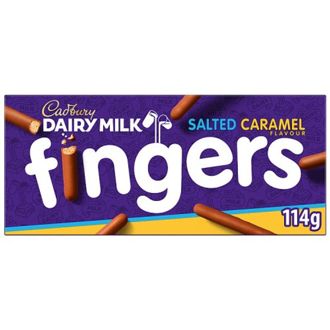 Cadbury Dairy Milk Salted Caramel Fingers Milk Chocolate Biscuits 114g