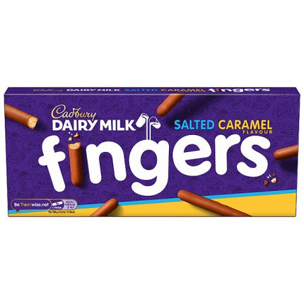 Cadbury Dairy Milk Salted Caramel Fingers Milk Chocolate Biscuits 114g