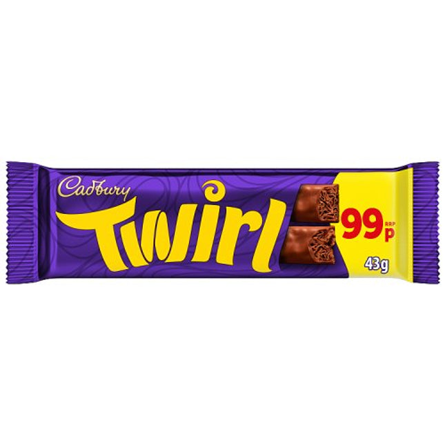 Cadbury Twirl Chocolate Bar 43g £0.99