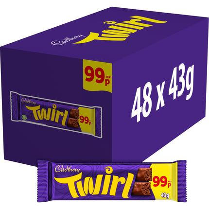 Cadbury Twirl Chocolate Bar PMP £0.99 43g