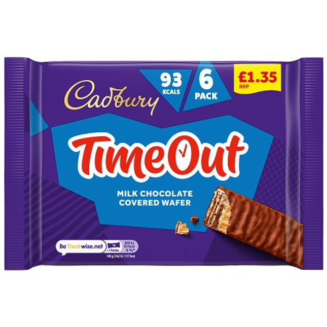 Cadbury Timeout  6 Pack 108g £1.35